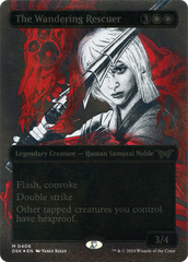 The Wandering Rescuer (Showcase) (Textured) (DSK-406) - Duskmourn: House of Horror: (Showcase) (Borderless) Foil