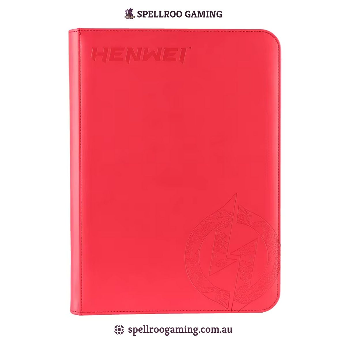 HENWEI: H13 PU Leather Zipper Trading Card Binder – 4/9/12 Pocket Album for 160–480 Cards (Pokémon, Yu-Gi-Oh!, MTG, Sports Cards, TCG/CCG)