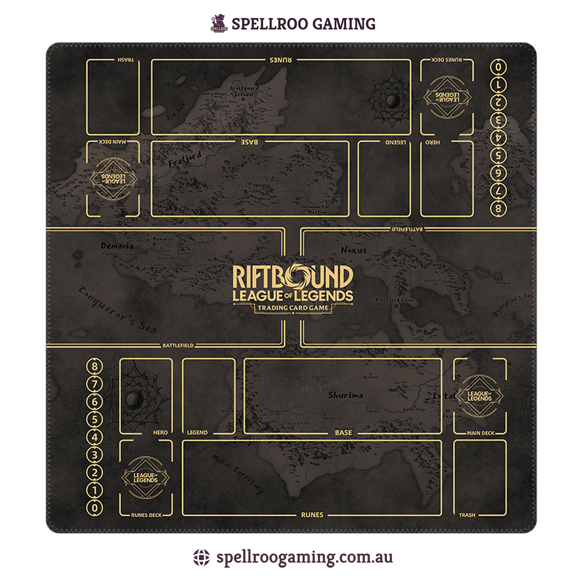 Riftbound: League of Legends TCG: Two-Player Playmat (3mm) - Map - English
