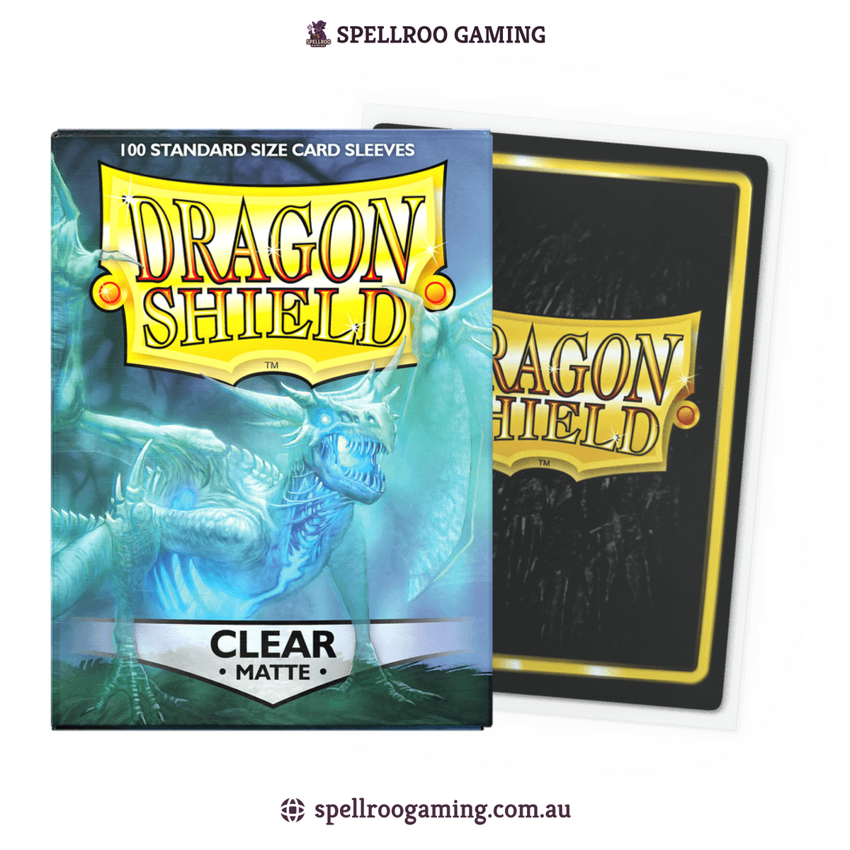 Dragon Shield: Matte - Clear - Standard Size - 100 Sleeves