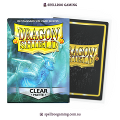 Dragon Shield: Matte - Clear - Standard Size - 100 Sleeves