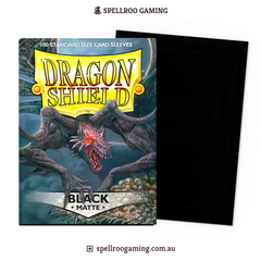 Dragon Shield: Matte - Black - Standard Size - 100 Sleeves