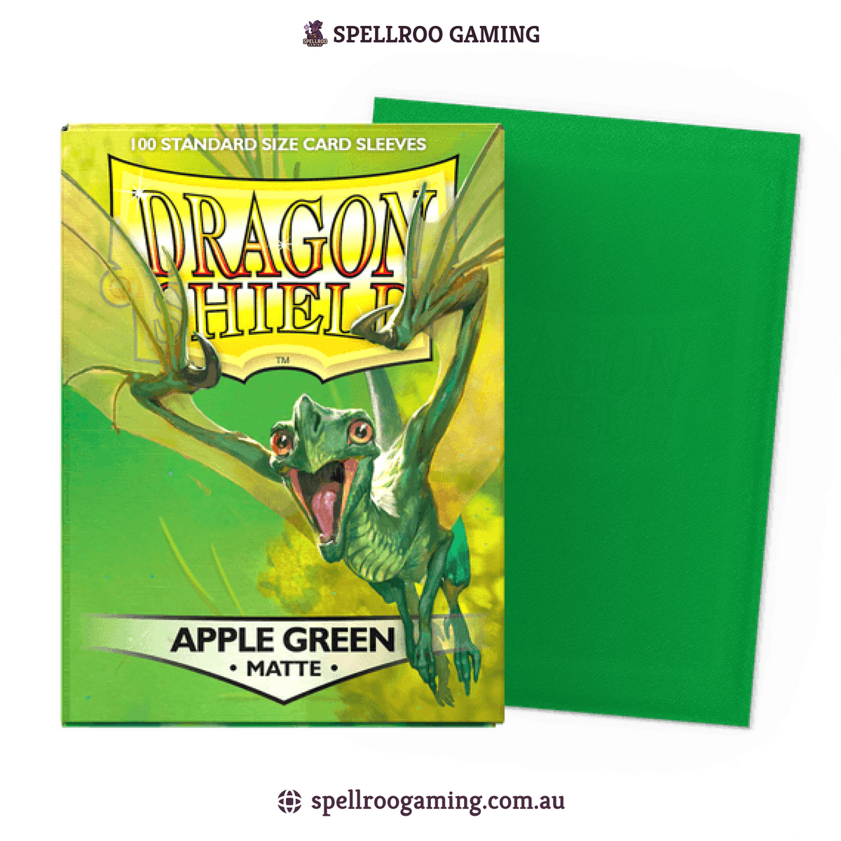 Dragon Shield: Matte - Apple Green - Standard Size - 100 Sleeves