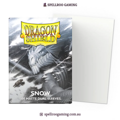 Dragon Shield: Matte Dual - Snow - Standard Size - 100 Sleeves