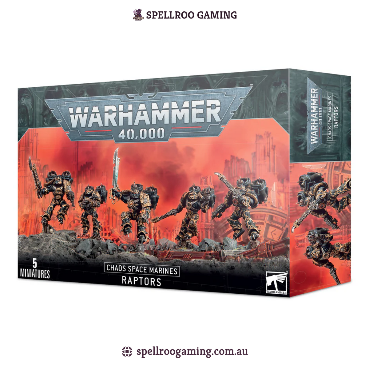 Warhammer: 40K – Chaos Space Marines – Raptors / Warp Talons (5 Miniatures)