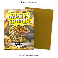 Dragon Shield: Matte - Gold - Standard Size - 100 Sleeves