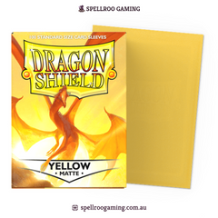 Dragon Shield: Matte - Yellow - Standard Size - 100 Sleeves