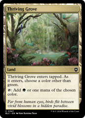 Thriving Grove (BLC-347) - Bloomburrow Commander