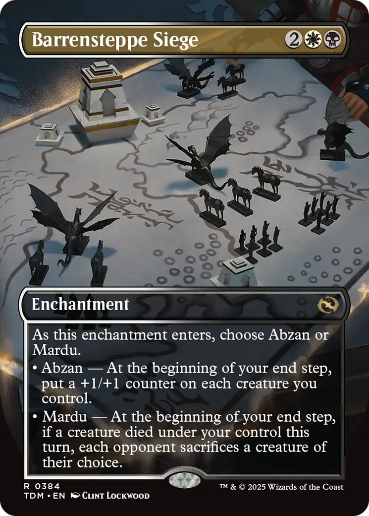 Barrensteppe Siege (Borderless) (TDM-384) - Tarkir: Dragonstorm: (enchantment)