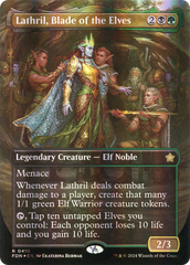 Lathril, Blade of the Elves (Borderless) (Mana Foil) (FDN-410) - Foundations Foil