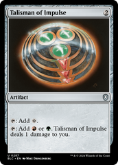 Talisman of Impulse (BLC-287) - Bloomburrow Commander