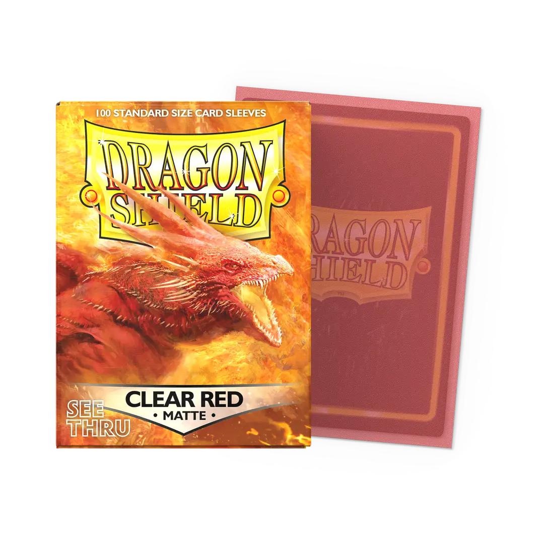 Dragon Shield: Matte - Clear Red - Standard Size - 100 Sleeves