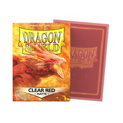 Dragon Shield: Matte - Clear Red - Standard Size - 100 Sleeves