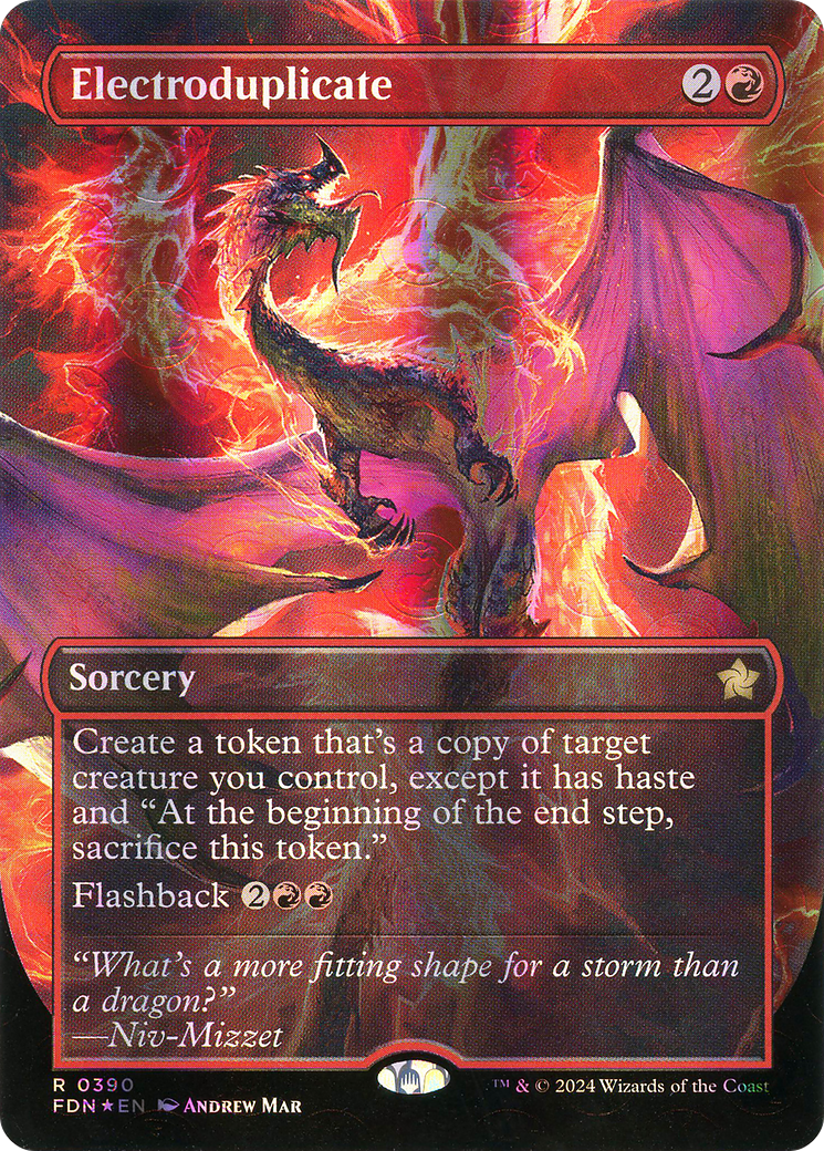 Electroduplicate (Borderless) (Mana Foil) (FDN-390) - Foundations Foil