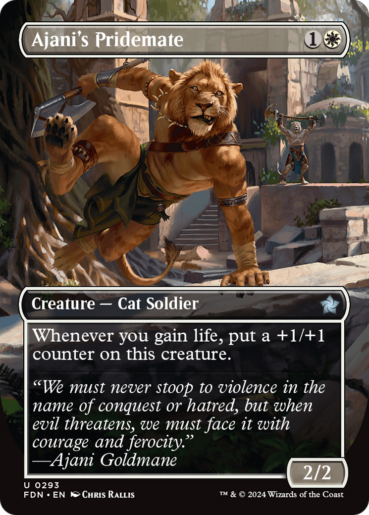 Ajani's Pridemate (Borderless) (FDN-293) - Foundations