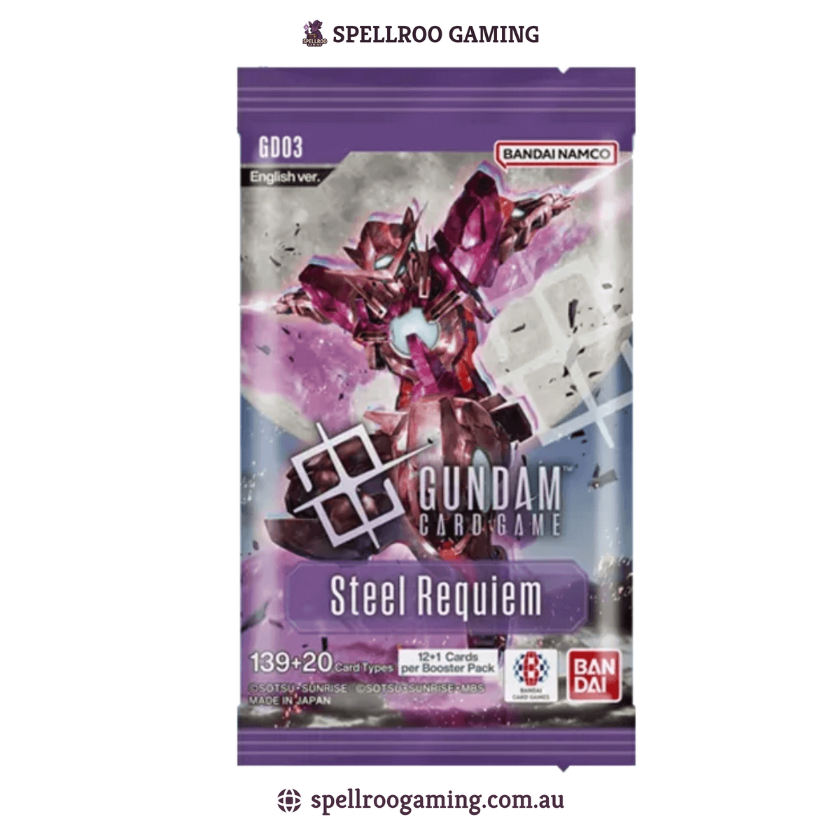 Gundam TCG Card Game: GD03 - Steel Reqiuem Booster Pack – English
