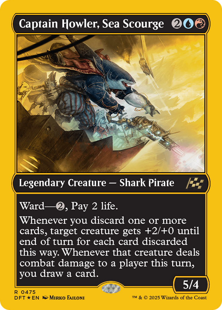 Captain Howler, Sea Scourge (First-Place Foil) (DFT-475) - Aetherdrift Foil