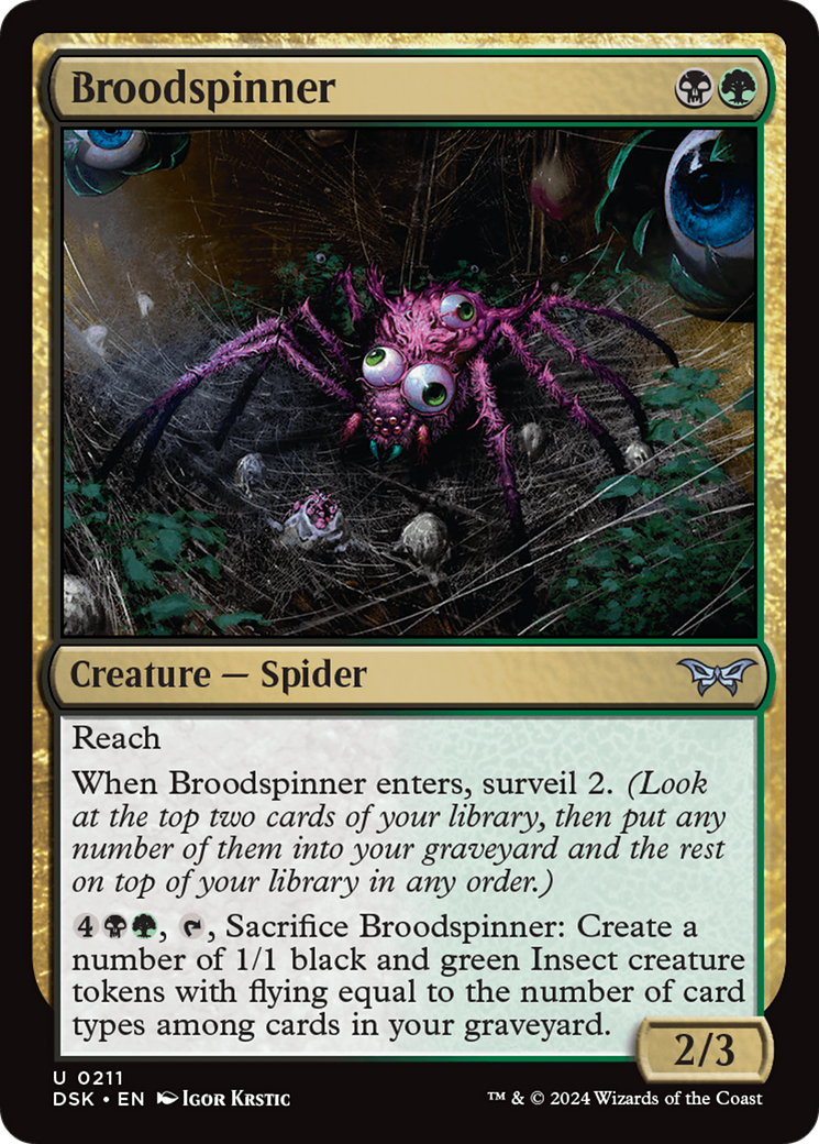 Broodspinner (DSK-211) - Duskmourn: House of Horror Foil