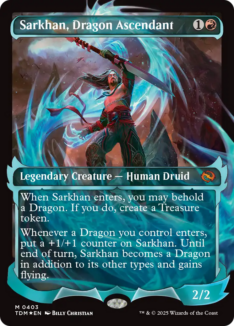 Sarkhan, Dragon Ascendant (0403) (Showcase) (TDM-403) - Tarkir: Dragonstorm: (Showcase) Foil
