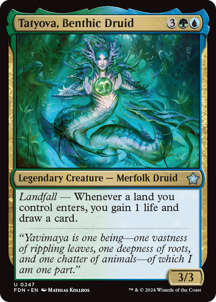 Tatyova, Benthic Druid (FDN-247) - Foundations Foil