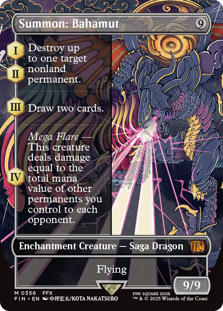 Summon: Bahamut (Borderless) (FIN-356) - FINAL FANTASY: (enchantment) Foil