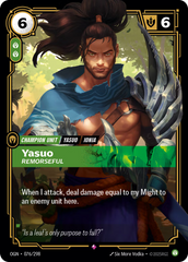 Riftbound: League of Legends TCG: Yasuo, Remorseful - EN - OGN-076/298 (Origins, R)