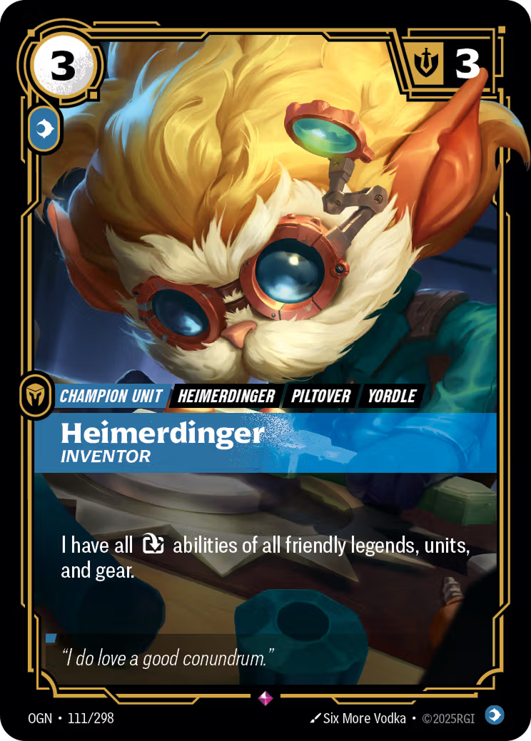 Riftbound: League of Legends TCG: Heimerdinger, Inventor - EN - OGN-111/298 (Origins, R)