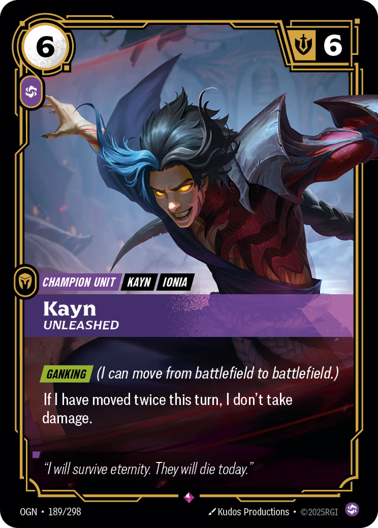 Riftbound: League of Legends TCG: Kayn, Unleashed - EN - OGN-189/298 (Origins, R)