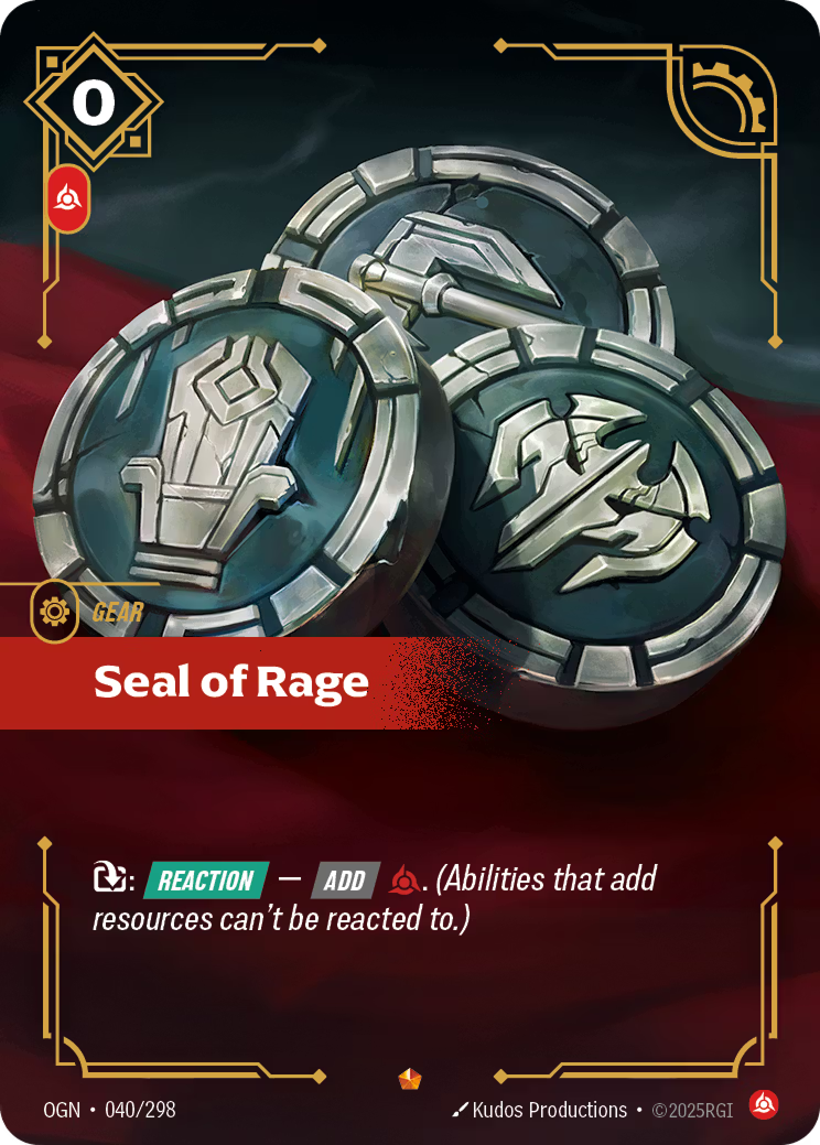 Riftbound: League of Legends TCG: Seal of Rage - EN - OGN-040/298 (Origins, E)