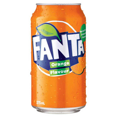 Fanta Orange Soft Drink 375mL