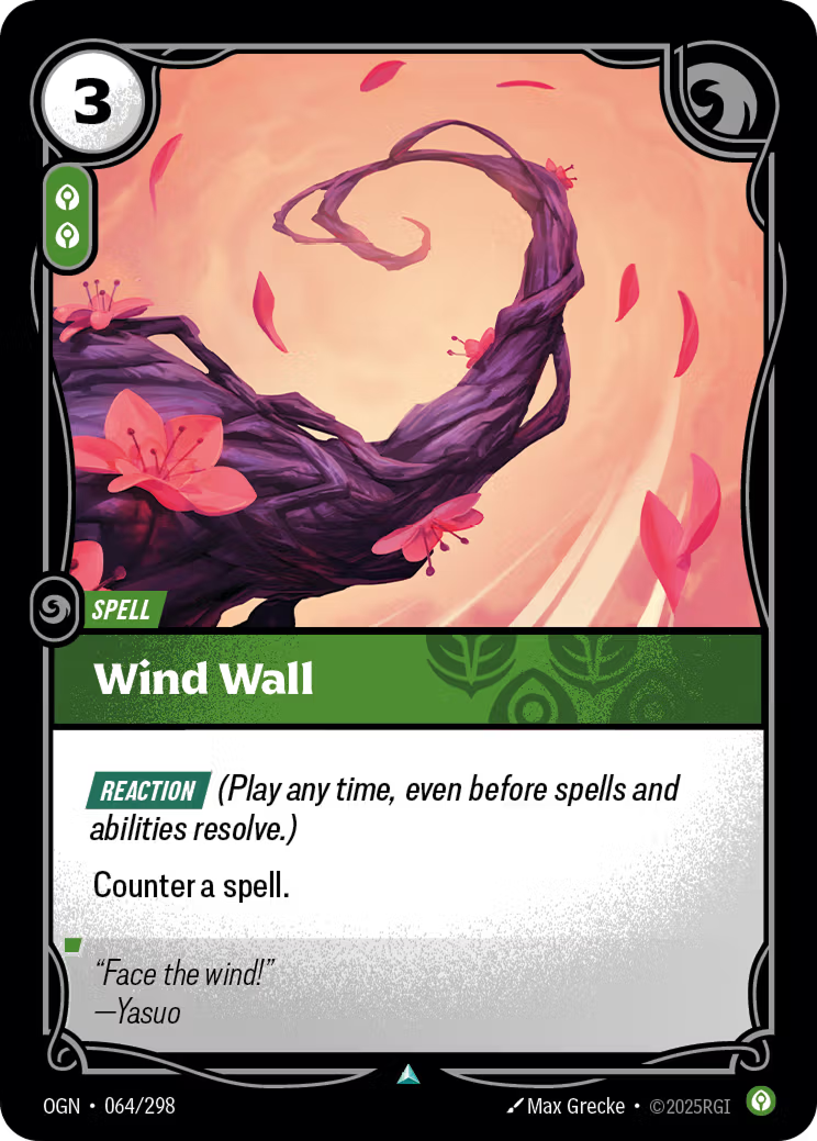 Riftbound: League of Legends TCG: Wind Wall - EN - OGN-064/298 (Origins, UC)