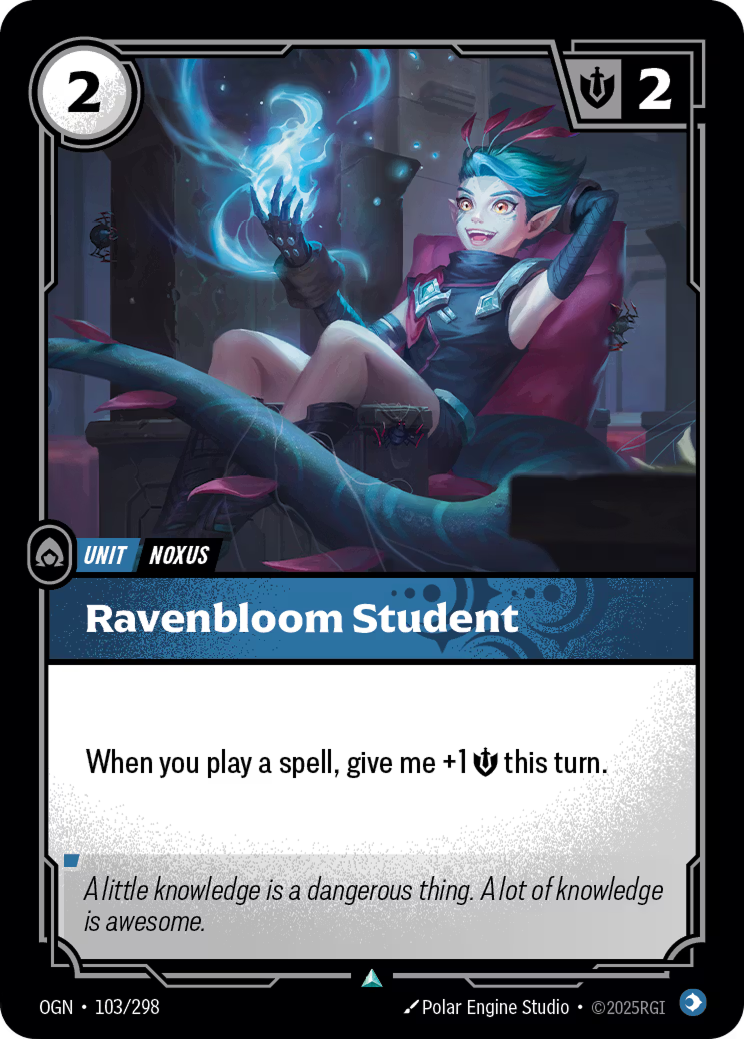 Riftbound: League of Legends TCG: Ravenbloom Student - EN - OGN-103/298 (Origins, UC)