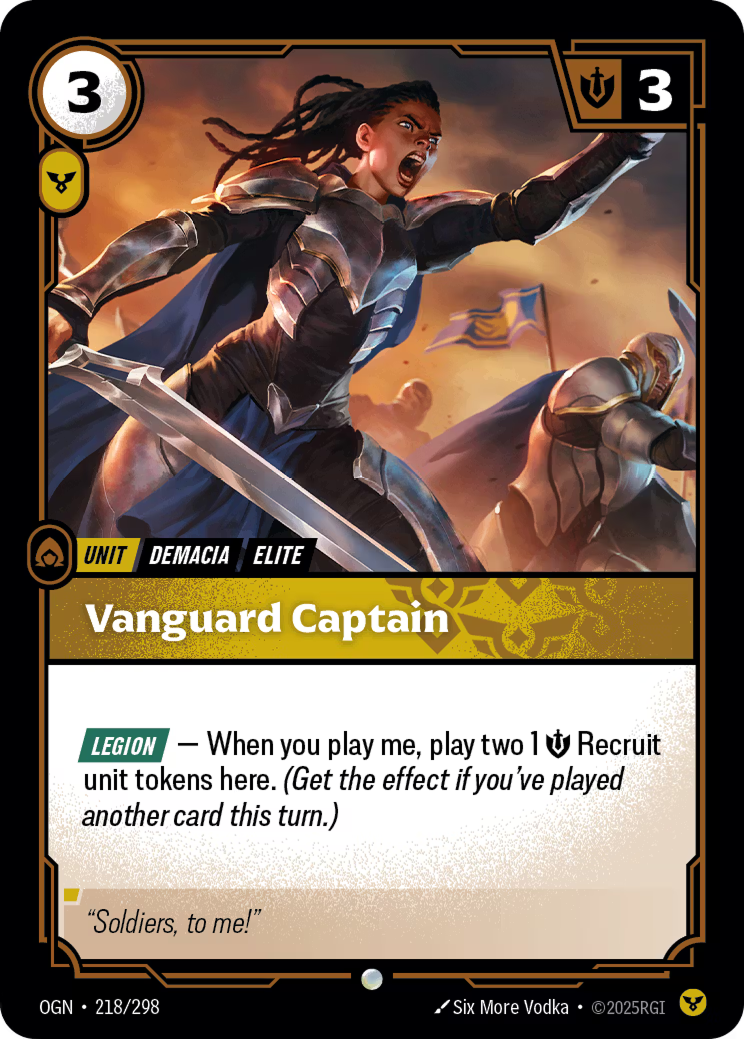 Riftbound: League of Legends TCG: Vanguard Captain - EN - OGN-218/298 (Origins, C)