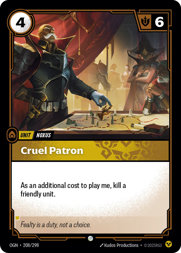 Riftbound: League of Legends TCG: Cruel Patron - EN - OGN-208/298 (Origins, C)