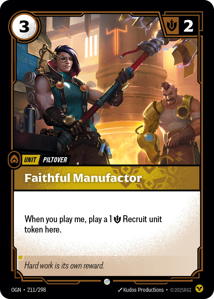 Riftbound: League of Legends TCG: Faithful Manufactor - EN - OGN-211/298 (Origins, C)