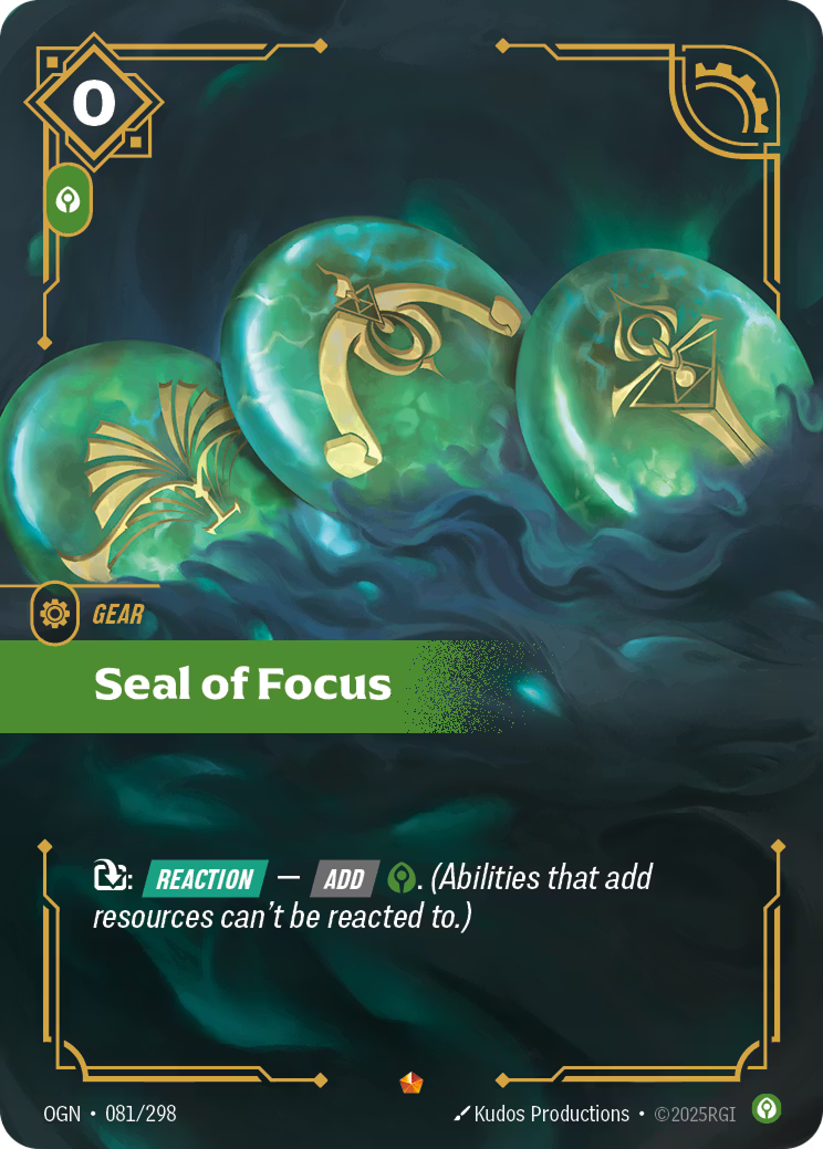 Riftbound: League of Legends TCG: Seal of Focus - EN - OGN-081/298 (Origins, E)