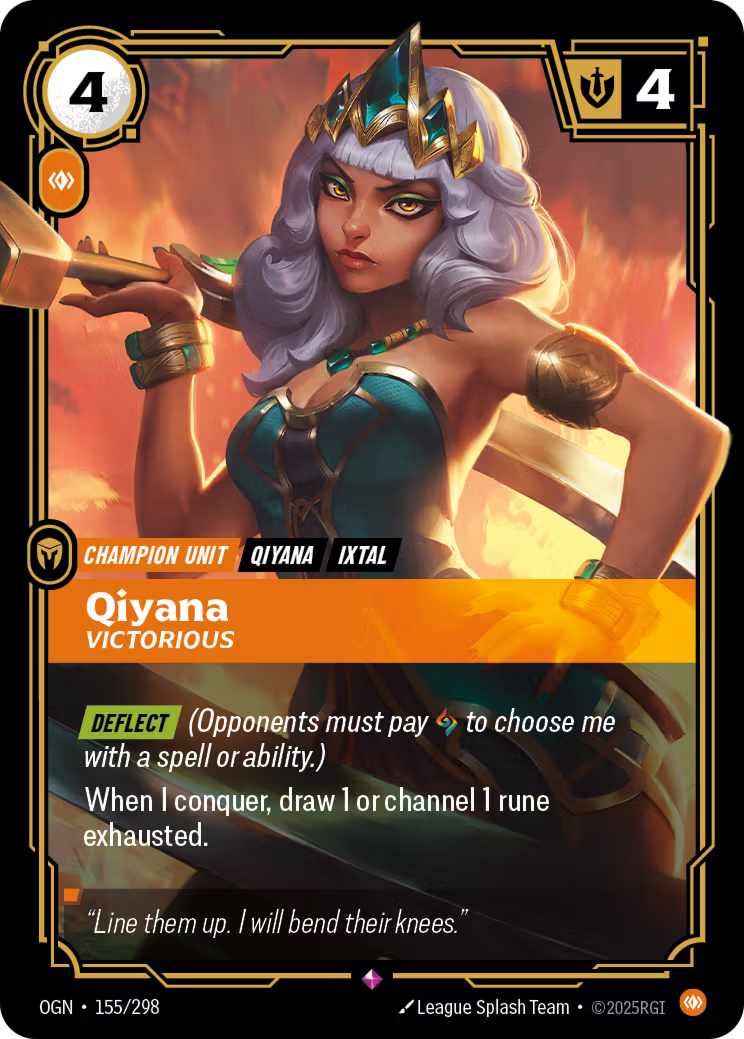 Riftbound: League of Legends TCG: Qiyana, Victorious - EN - OGN-155/298 (Origins, R)