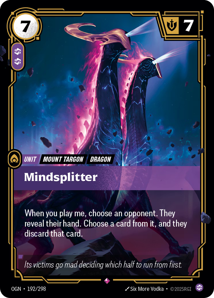 Riftbound: League of Legends TCG: Mindsplitter - EN - OGN-192/298 (Origins, R)