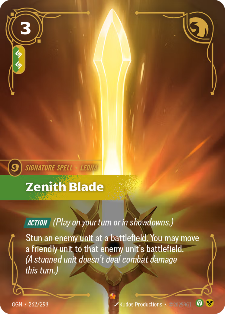 Riftbound: League of Legends TCG: Zenith Blade - EN - OGN-262/298 (Origins, E)