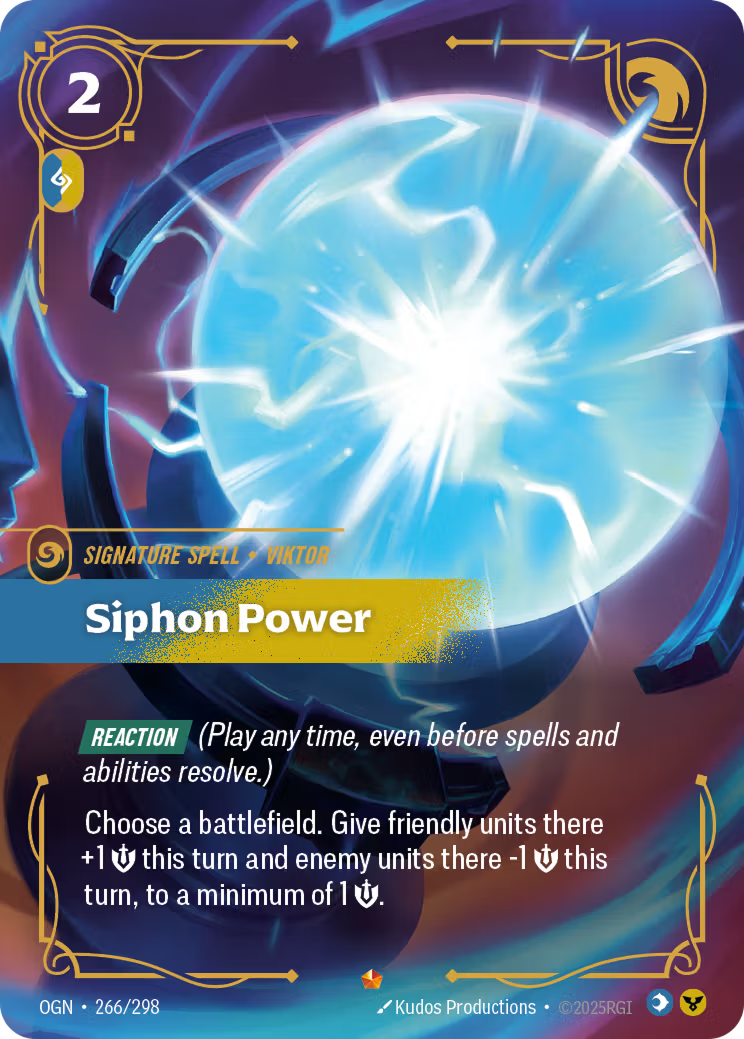 Riftbound: League of Legends TCG: Siphon Power - EN - OGN-266/298 (Origins, E)