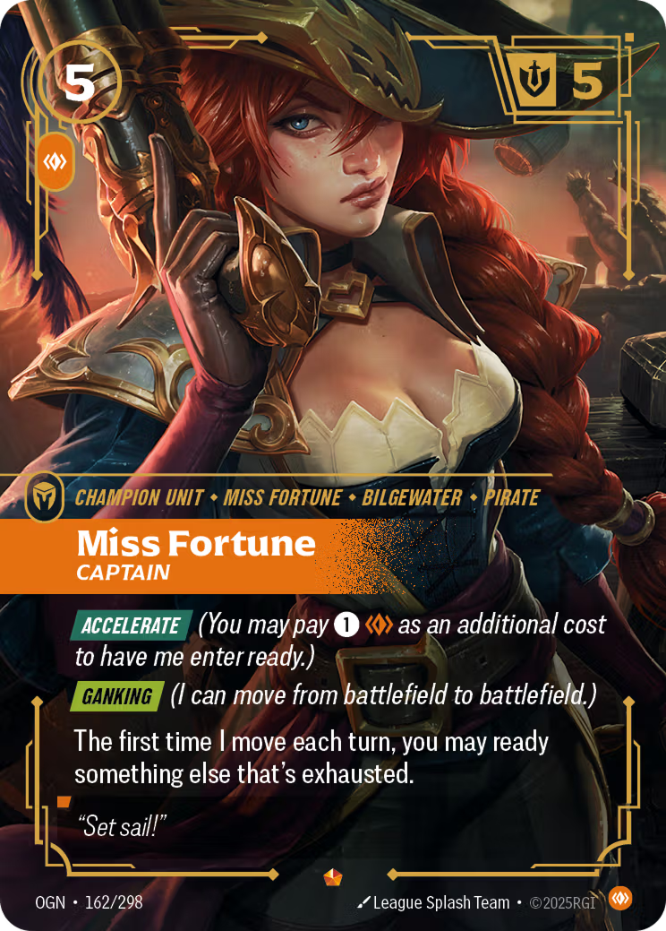 Riftbound: League of Legends TCG: Miss Fortune, Captain - EN - OGN-162/298 (Origins, E)