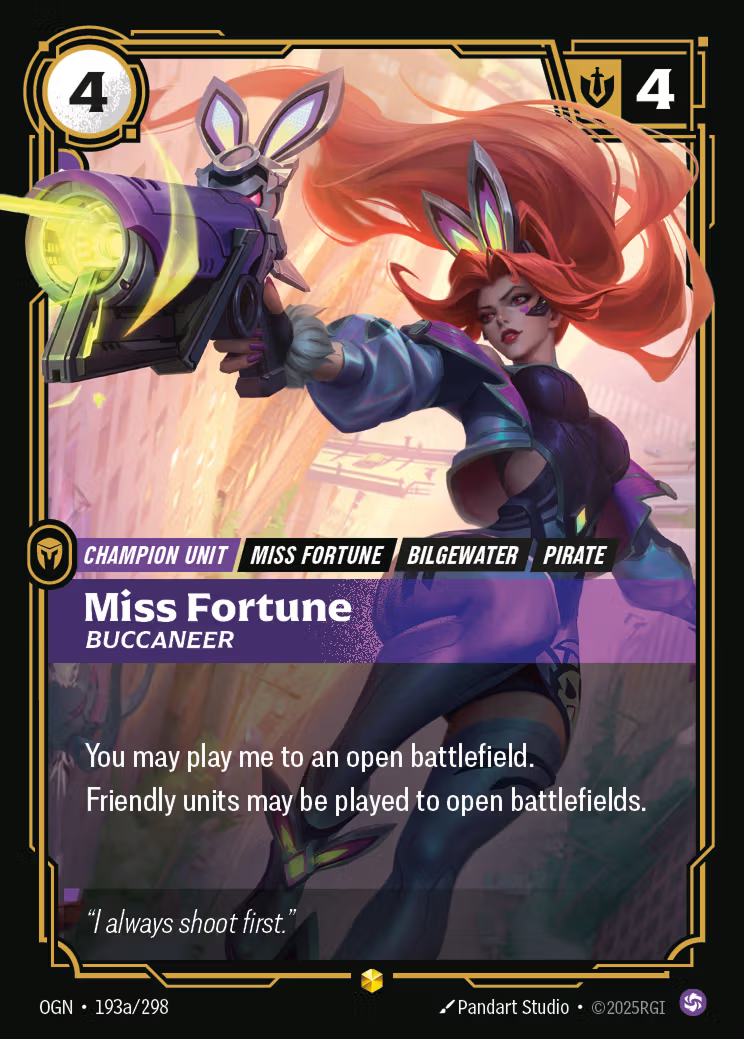 Riftbound: League of Legends TCG: Miss Fortune, Buccaneer - EN - OGN-193a/298 (Origins, S)