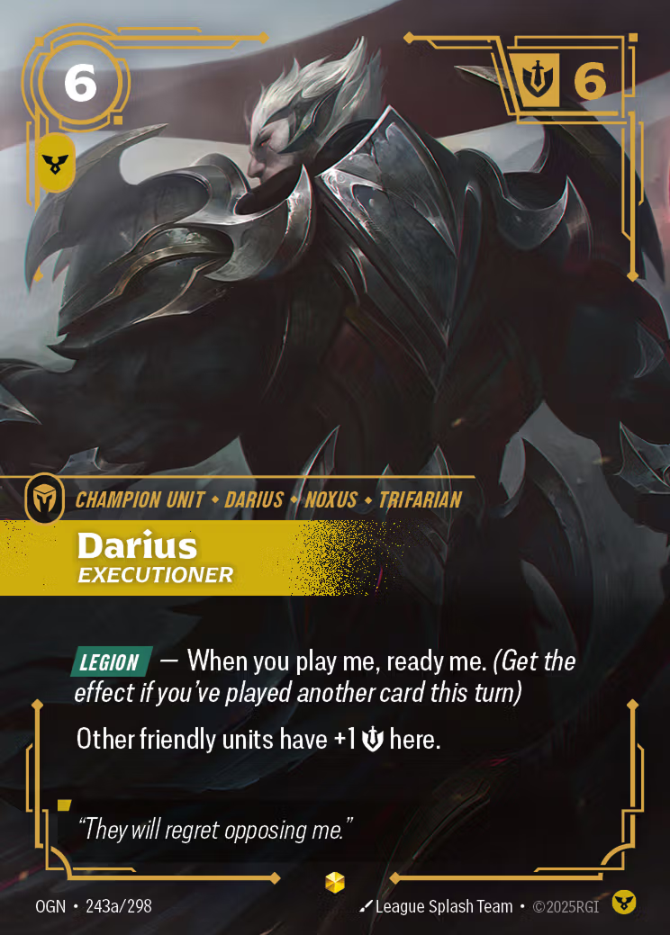Riftbound: League of Legends TCG: Darius, Executioner - EN - OGN-243a/298 (Origins, S)