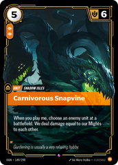 Riftbound: League of Legends TCG: Carnivorous Snapvine - EN - OGN-149/298 (Origins, R)