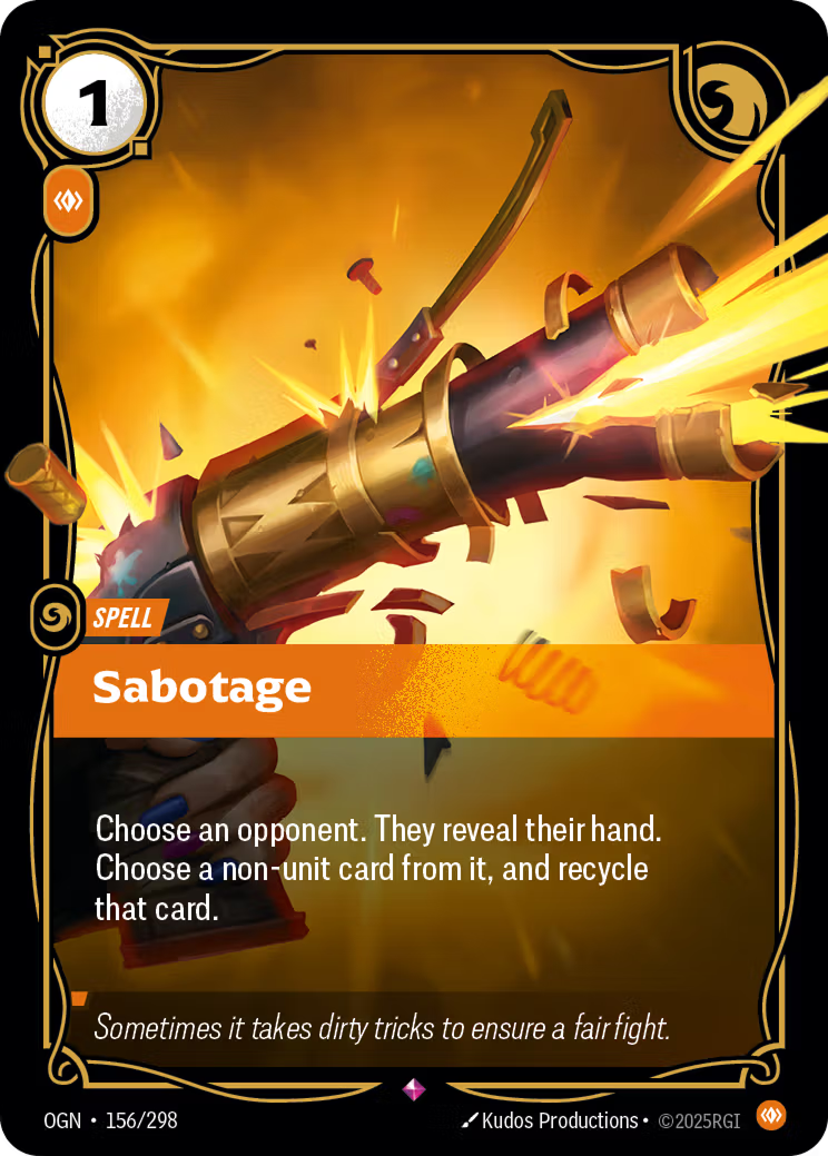 Riftbound: League of Legends TCG: Sabotage - EN - OGN-156/298 (Origins, R)