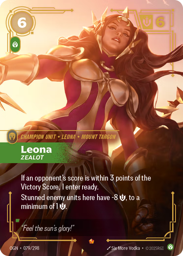 Riftbound: League of Legends TCG: Leona, Zealot - EN - OGN-079/298 (Origins, E)