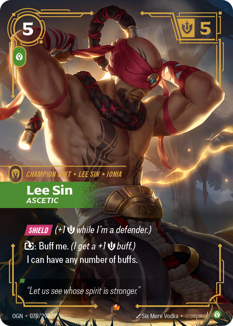 Riftbound: League of Legends TCG: Lee Sin, Ascetic - EN - OGN-078/298 (Origins, E)