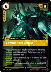 Riftbound: League of Legends TCG: Commander Ledros - EN - OGN-231/298 (Origins, R)