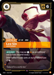 Riftbound: League of Legends TCG: Lee Sin, Centered - EN - OGN-151/298 (Origins, R)