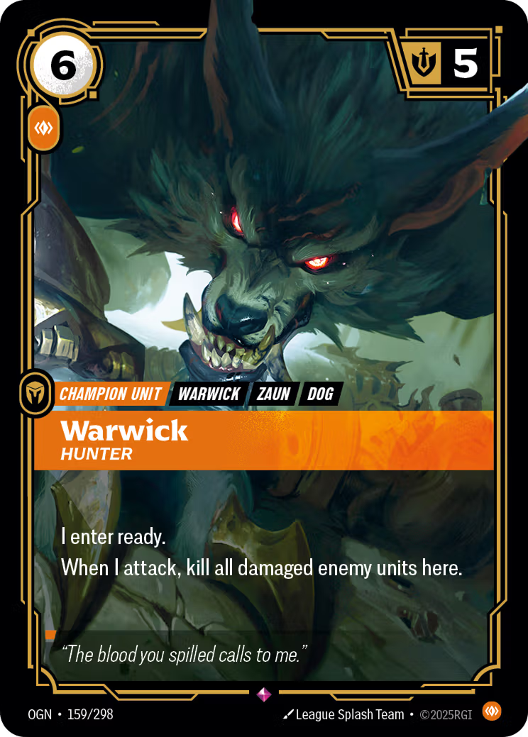 Riftbound: League of Legends TCG: Warwick, Hunter - EN - OGN-159/298 (Origins, R)